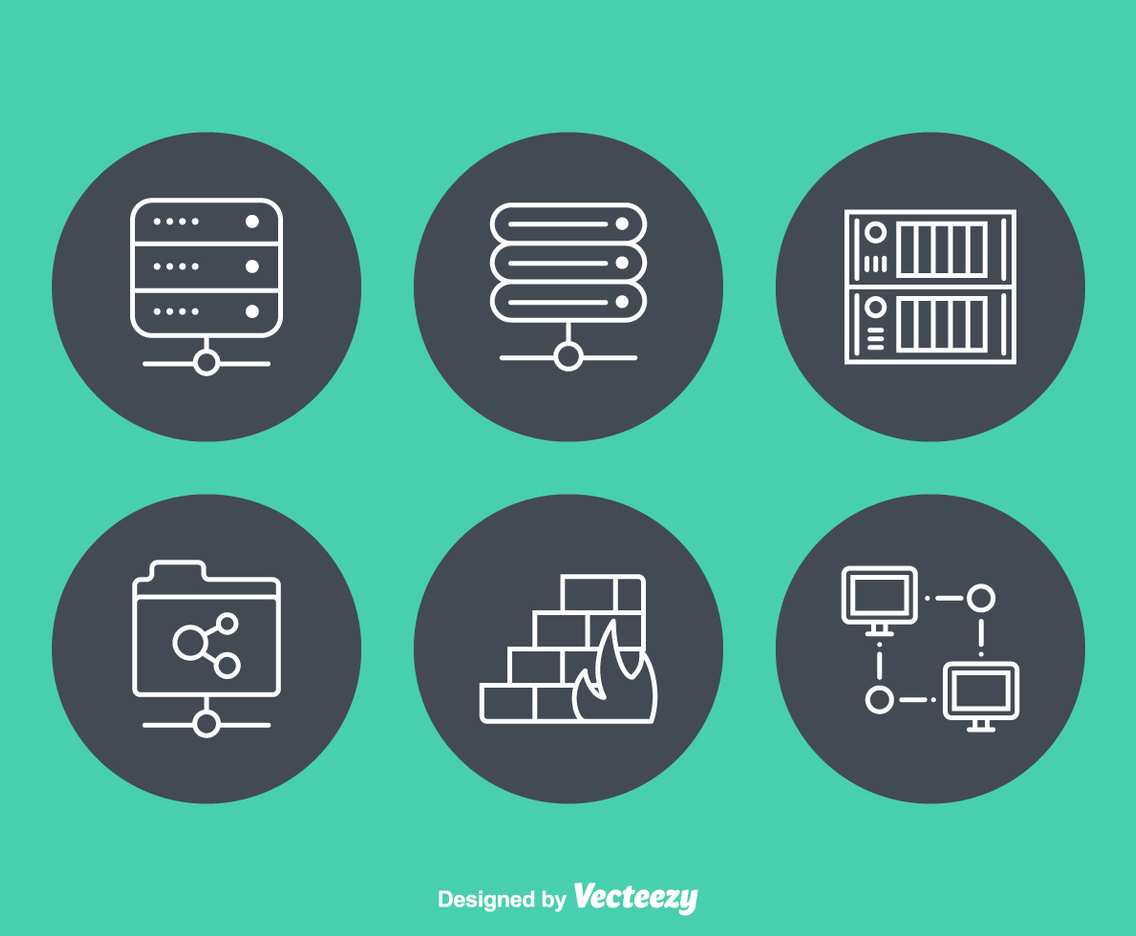 Free Network Servers Vector Icons