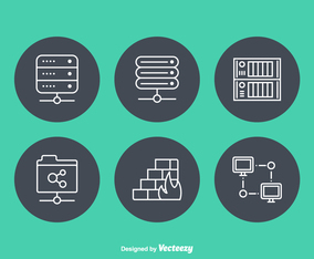 Free Network Servers Vector Icons