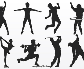 Free People Movement Silhouettes Vector