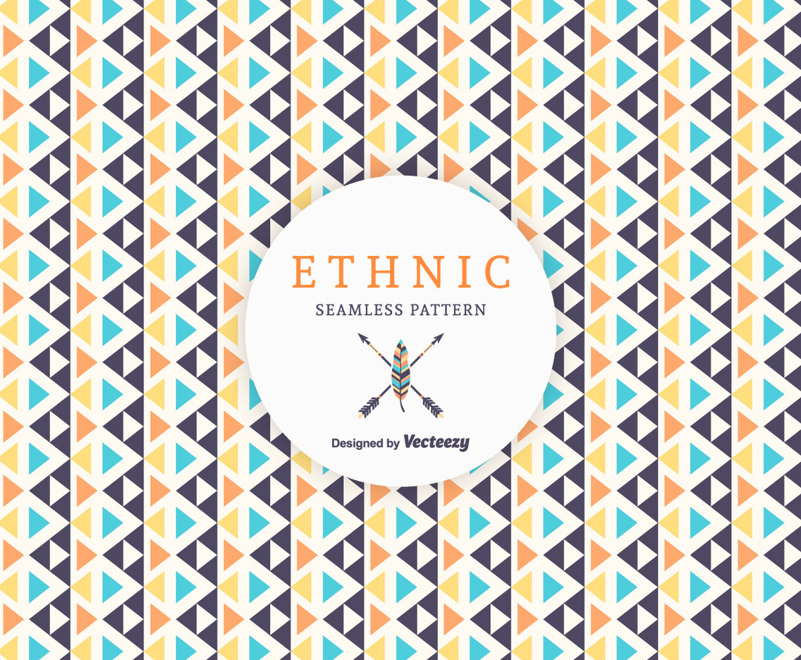 Free Geometric Ethnic Vector Pattern