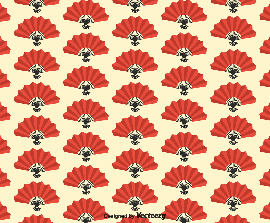 Free Spanish Fan Seamless Pattern Vector