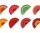 Set Of Spanish Fan Vector
