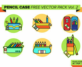 Pencil Case Free Vector Pack Vol. 2