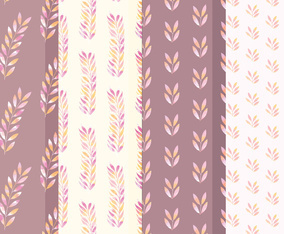 Vector Branch Watercolor Patterns