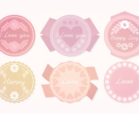 Vector Cute Pastel Badges