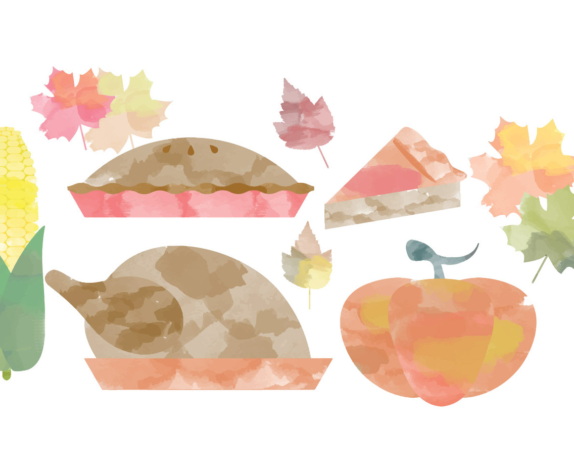 Thanksgiving Watercolor Vectors