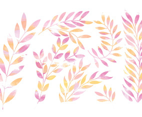 Vector Pink Floral Branches