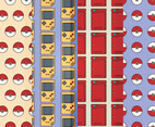 Vector Pokemon Badges Patterns