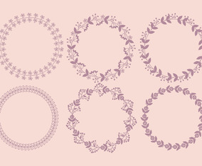 Vector Floral Wreaths