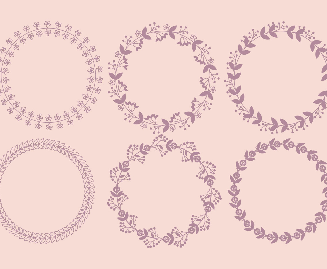 Vector Floral Wreaths