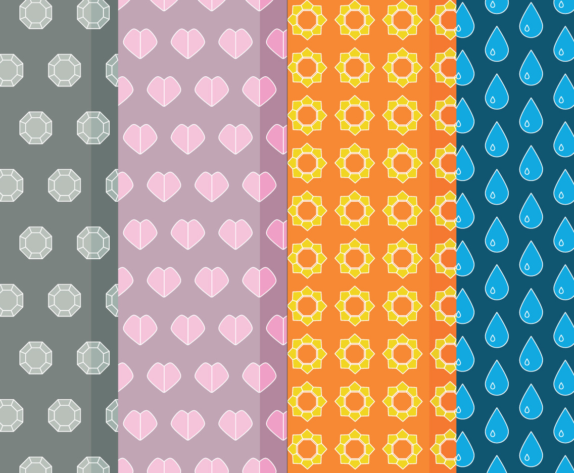 Vector Pokemon Badges Patterns