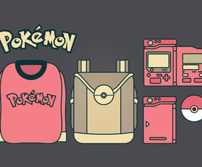 Vector Pokemon Accessories Set