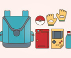 Vector Pokemon Accessories Set