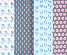 Vector Pastel Floral Patterns