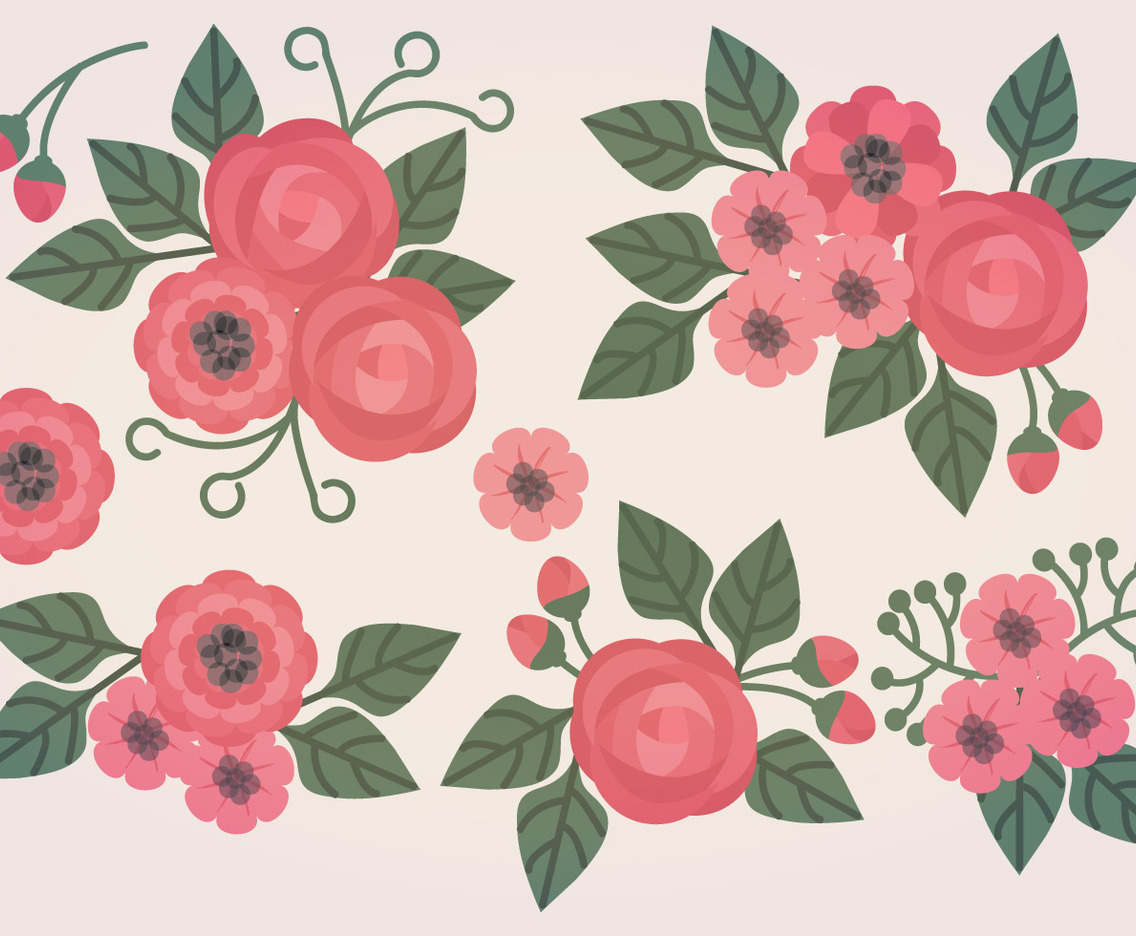 Vector Floral Compositions