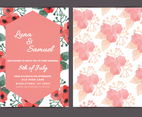 Vector Red Poppy Wedding Invite
