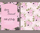 Vector Dark Floral Wedding Invite
