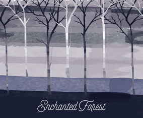 Vector Enchanted Forest Illustration