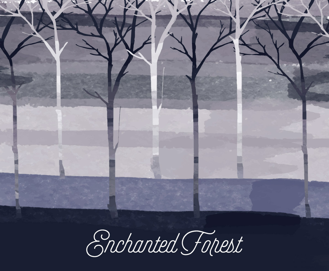 Vector Enchanted Forest Illustration