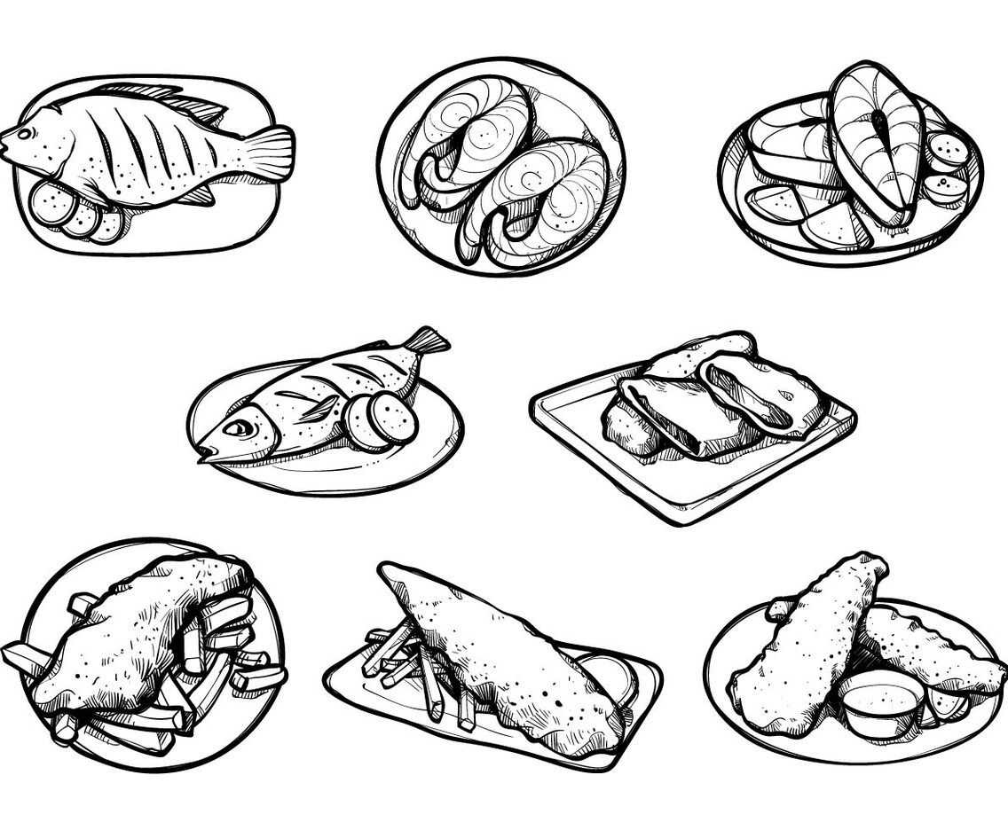 Free Fish Fry Vectors
