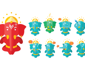 Ganesh Cartoon Vector