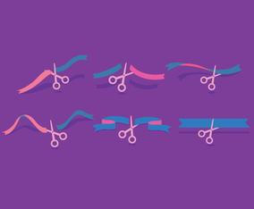 Ribbon Cutting Vector