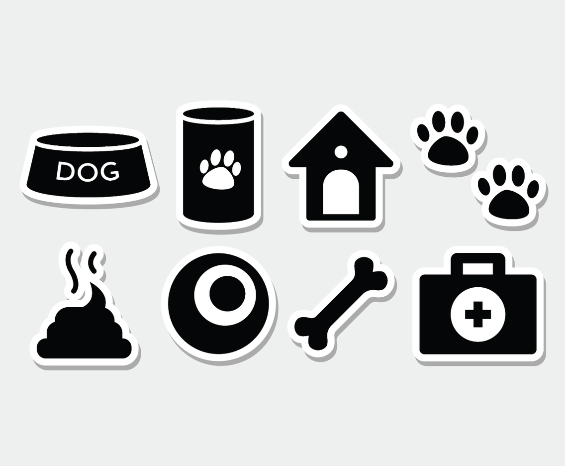 Free Dog Sticker Icon Set