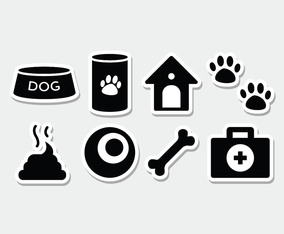 Free Dog Sticker Icon Set