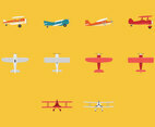 Biplane Icon Set
