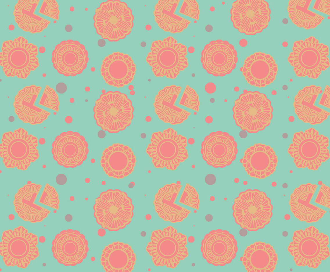 Mooncake Pattern Vector