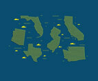 State Outlines Vector