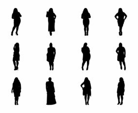 Free Fat Women Silhouette Vector