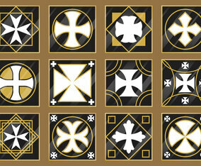 Cross Tiles Vector