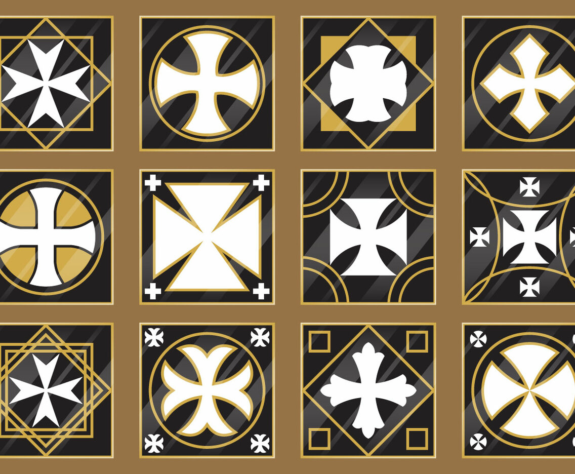 Cross Tiles Vector