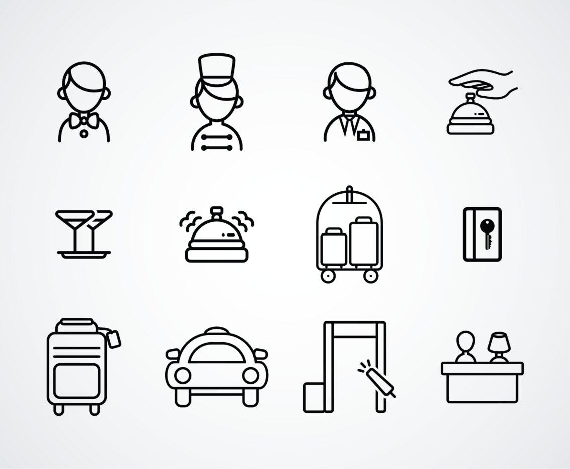 Concierge Pictogram Icons