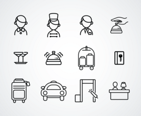 Concierge Pictogram Icons