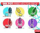 Ink Pot Free Vector Pack