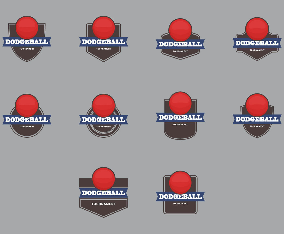 Dodge Ball Template Icon Set