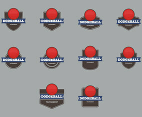 Dodge Ball Template Icon Set