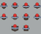 Dodge Ball Template Icon Set