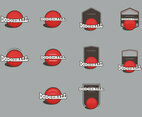 Dodge Ball Template Icon Set