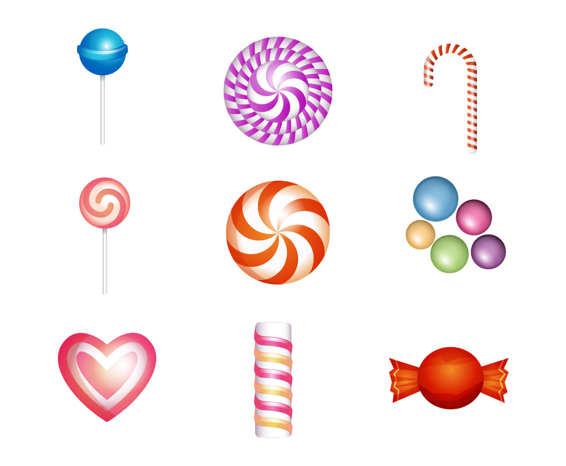 Free Sweet and Candies Icon Vector