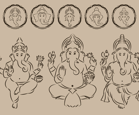 Ganesha Outline Symbol
