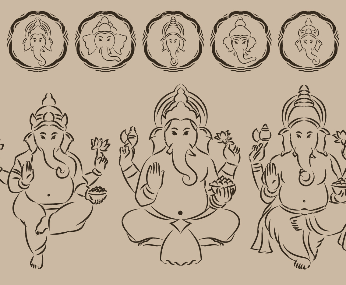 Ganesha Outline Symbol