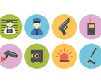 Free Police And Crime Flat Icon Set