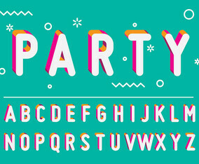 PARTY LETRAS VECTOR