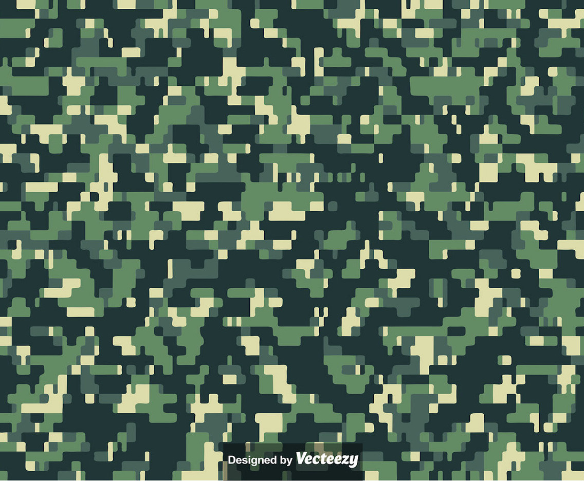 Pixelated MULTICAM Camouflage Pattern Vector