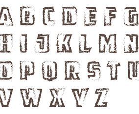 Grunge Letras Vector Pack
