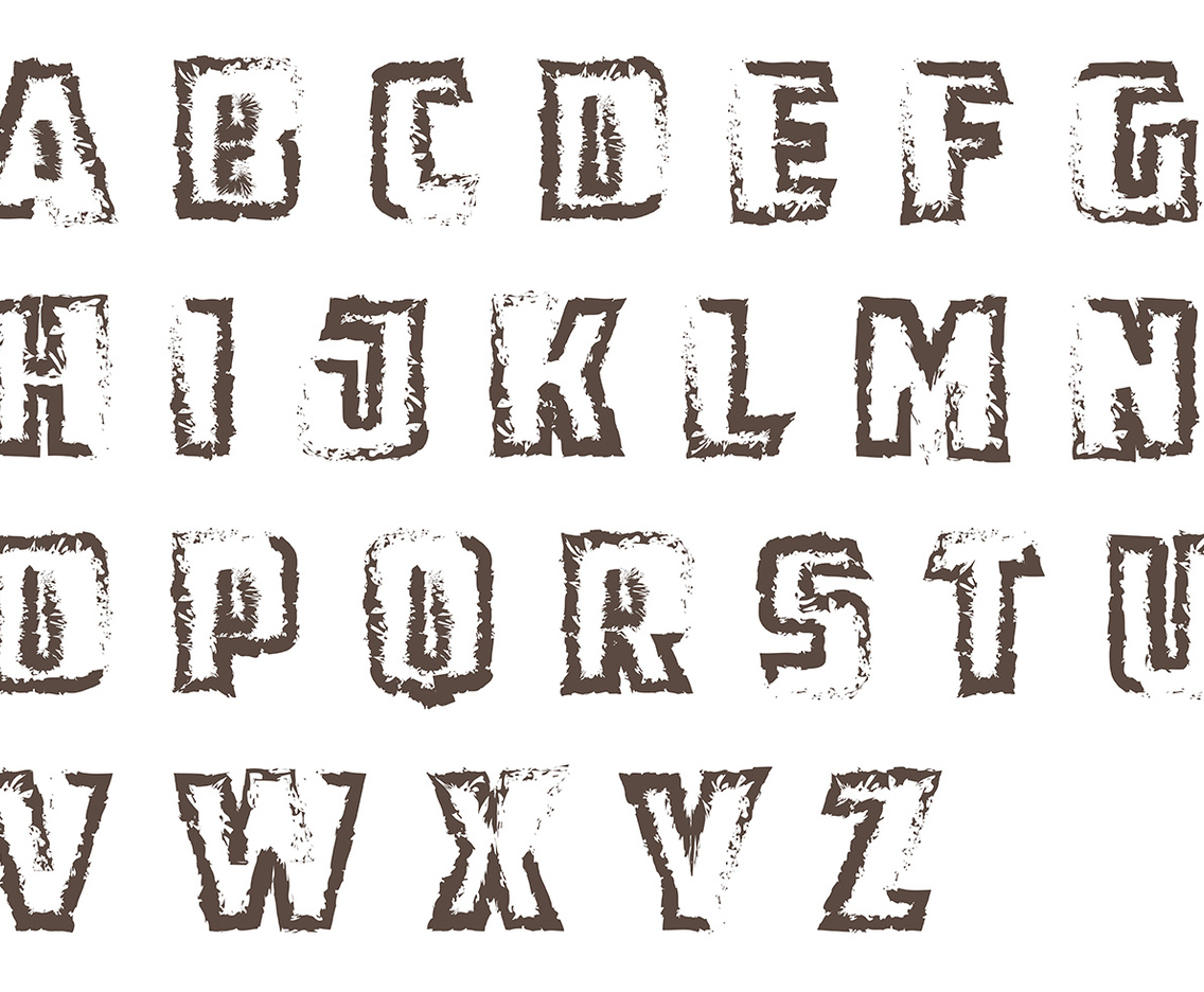 Grunge Letras Vector Pack