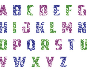 Swish Letras Vector Vector Pack